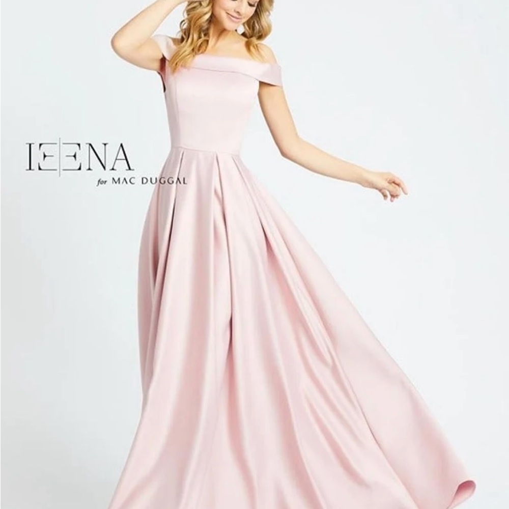 Pink Off-Shoulder Gown